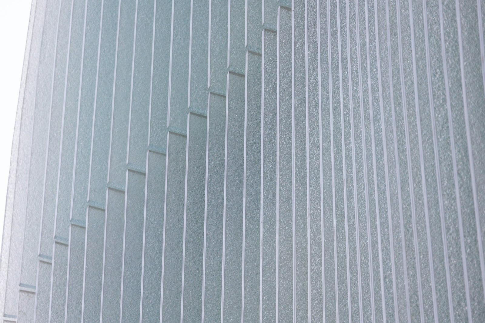 Modern building facade with repeating vertical lines